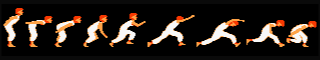 A sequence of sprites from one of Prince Of Persia’s jump animations